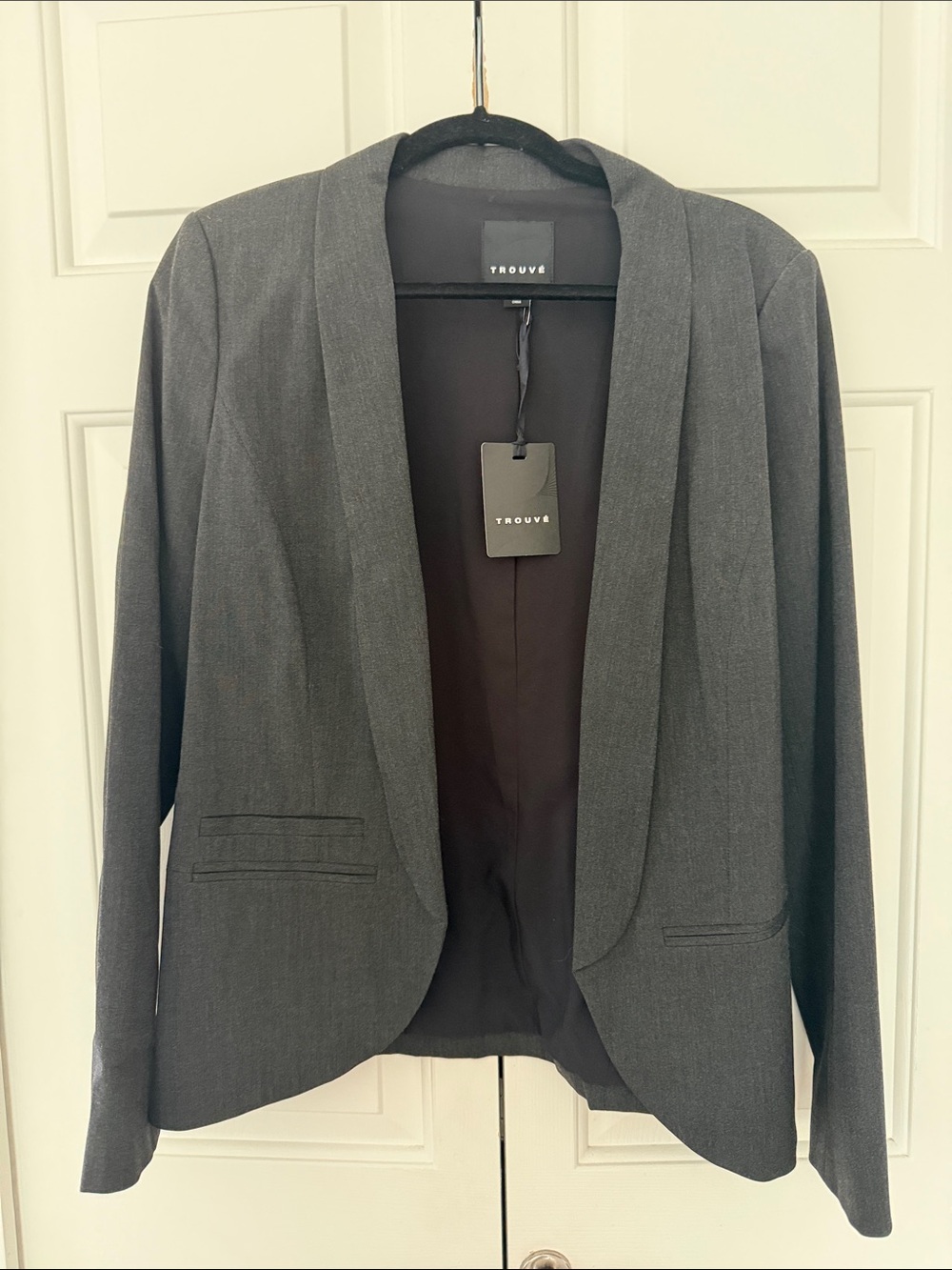 NWT Trouvé Heathered Gray Shawl Collar Blazer